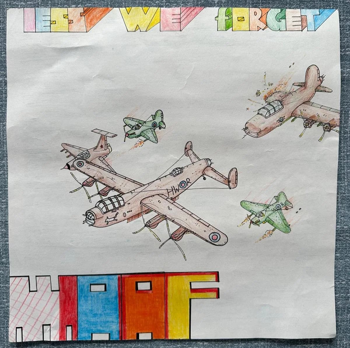 War - Lucas Art - Original artwork by young artist Lucas