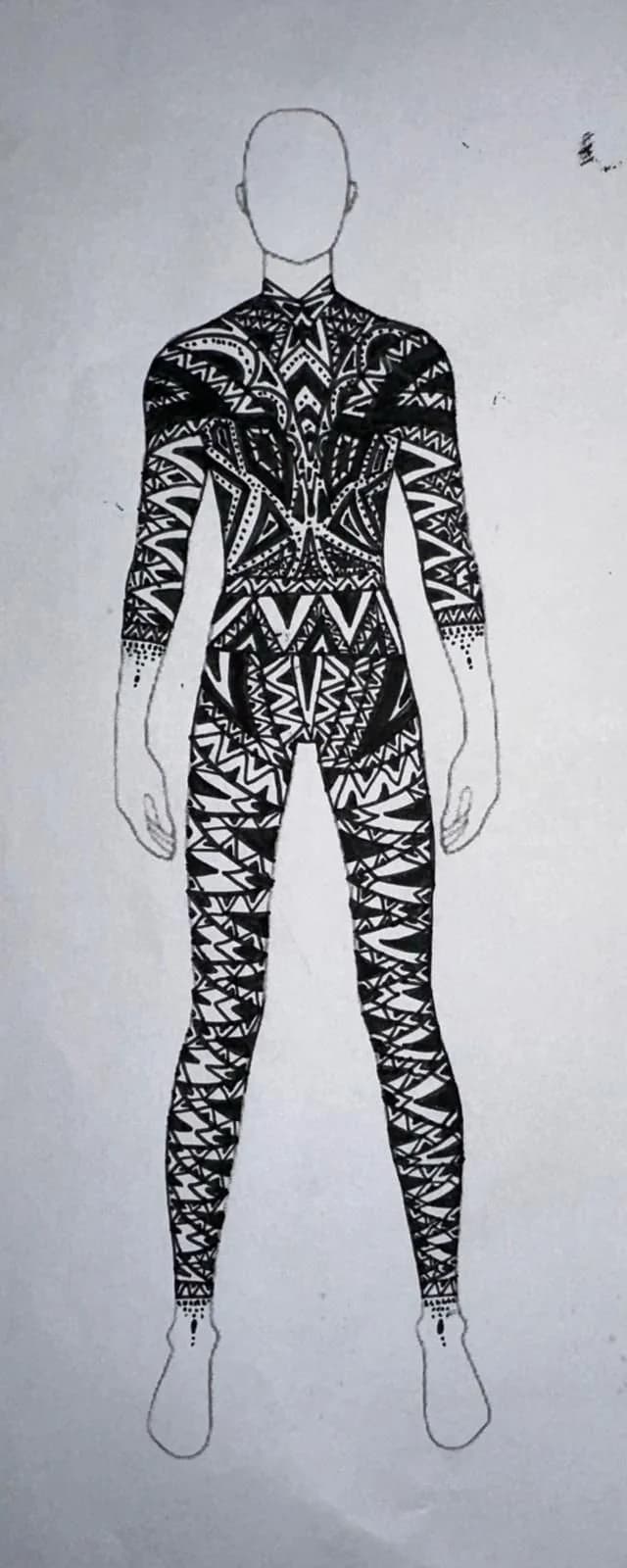 African Style Cloth - Lucas Art - Original artwork by young artist Lucas