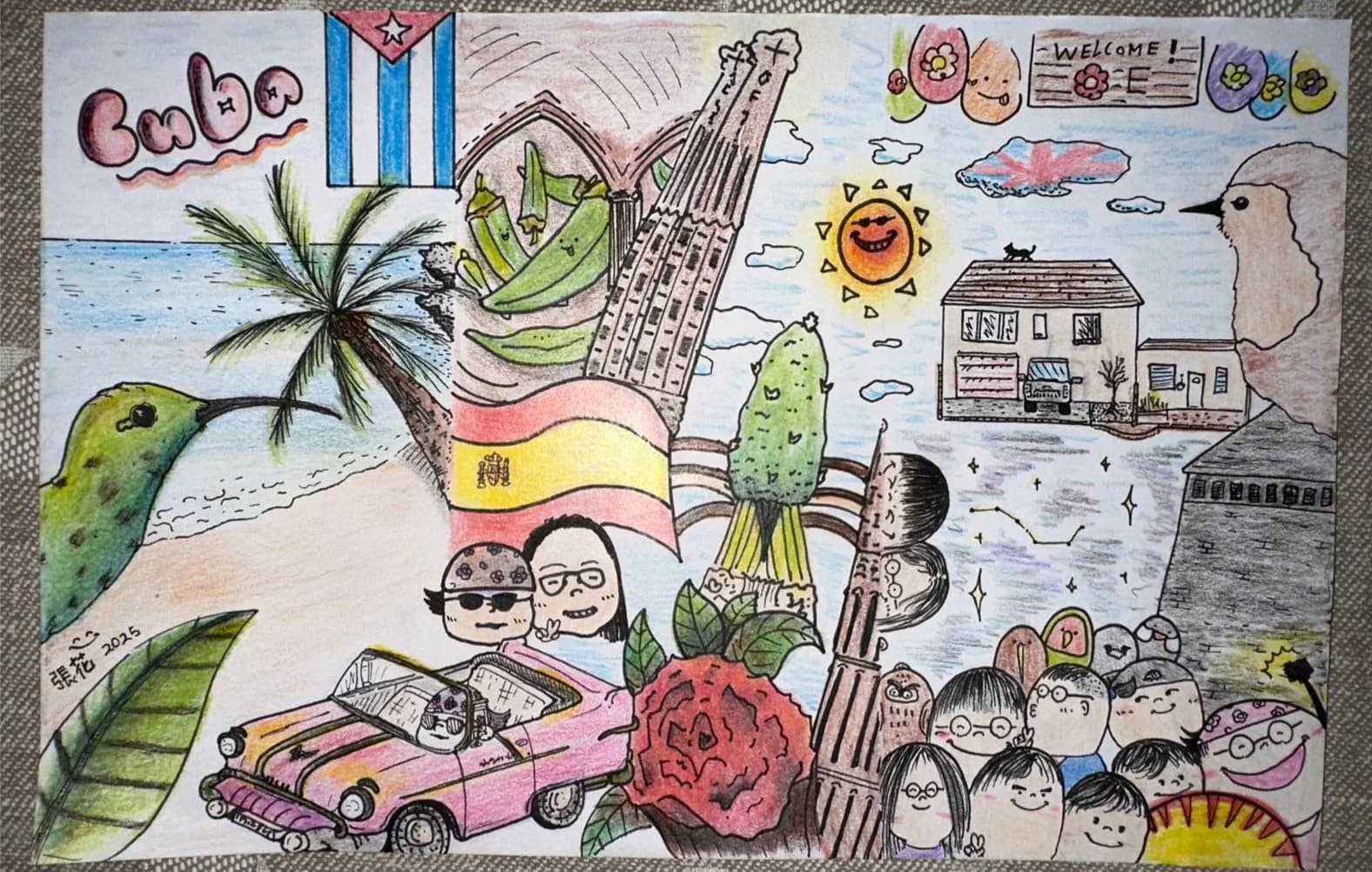 花E’s Memories - Lucas Art - Original artwork by young artist Lucas