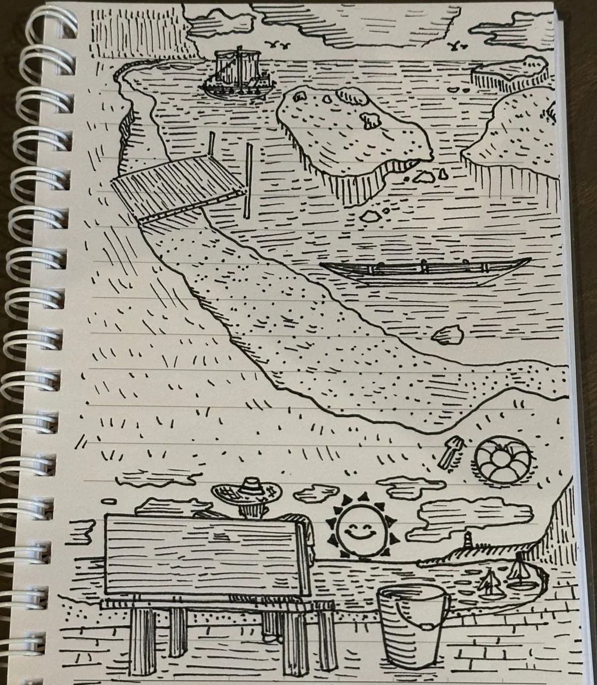 Sea Side - Lucas Art - Original artwork by young artist Lucas