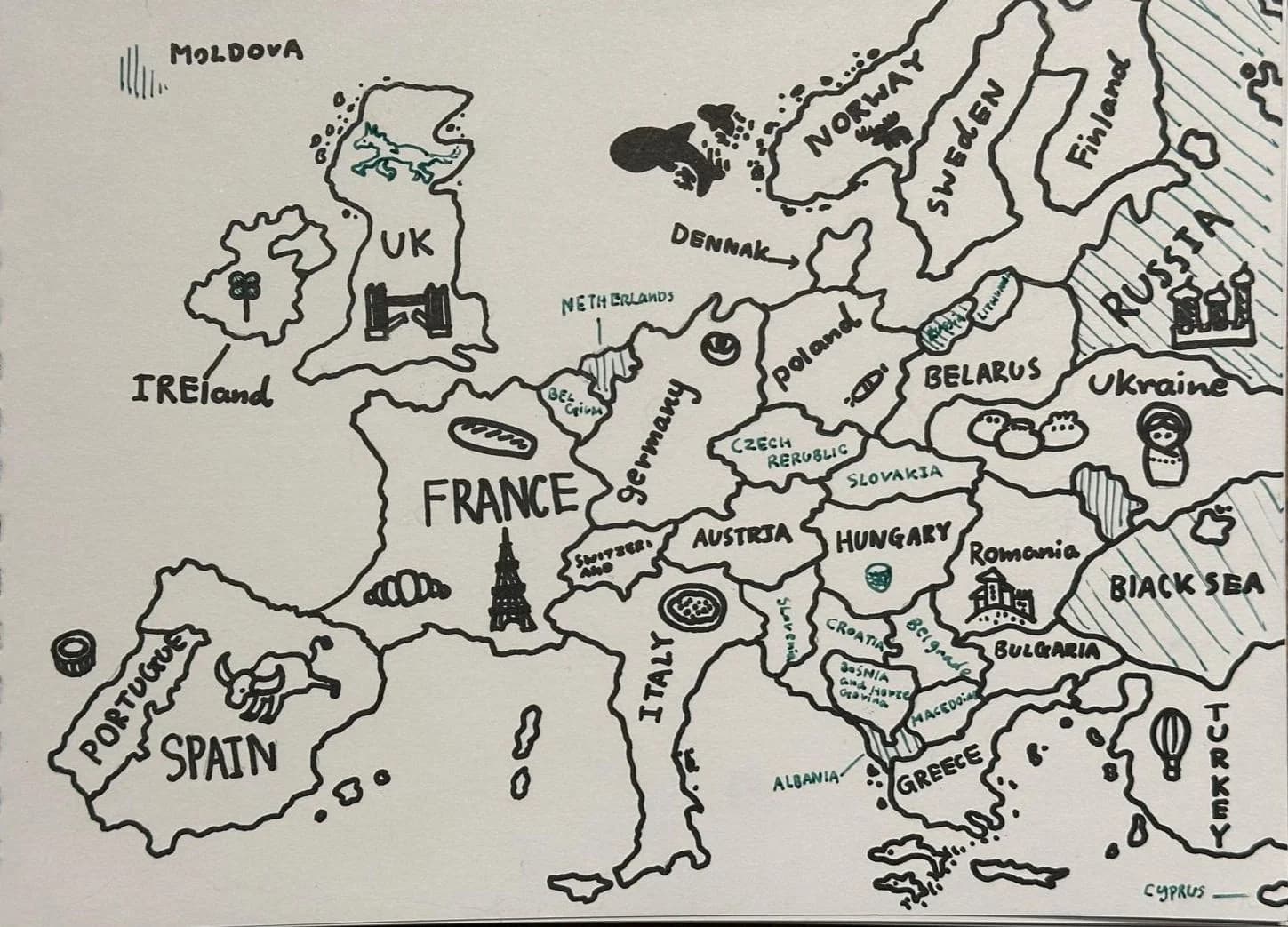 World Map - Lucas Art - Original artwork by young artist Lucas